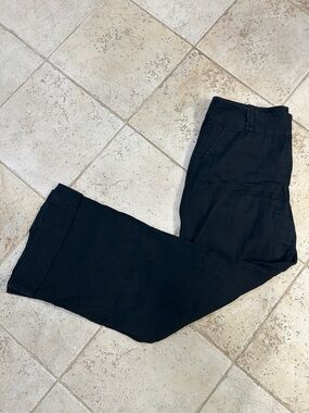 Banana Republic Women’s Black Linen wideleg pants, size 12